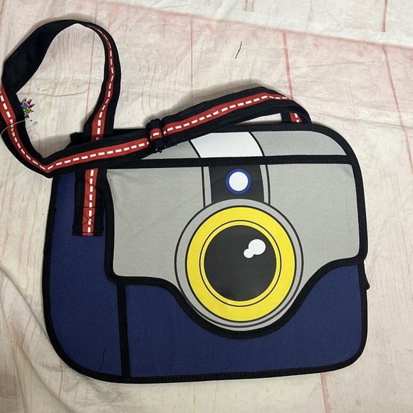 Charm Co Toonpacks Camera Shape Crossbody Bag Blue Grey New - Picture 12 of 13